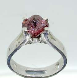 Jewellery: Natural Zircon Ring | Red Asscher