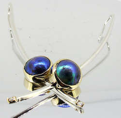 Jewellery: Earrings NZ Mabe Pearl