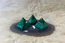 Figures: Malachite Pyramid Small