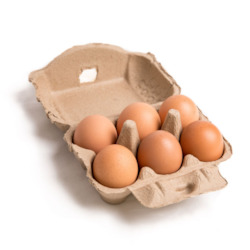 Frontpage: Half Dozen (6) Eggs - Large Grade - Pasture Poultry Organic Free Range Eggs