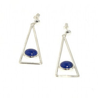 Jewellery manufacturing: Sterling Silver Lapis Lazuli Earrings. Jens Hansen