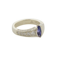 Jewellery manufacturing: Marquise Tanzanite & Diamond Ring Design Jens Hansen