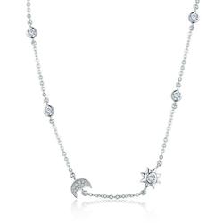 Sparkling Moon & Star Necklace