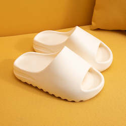 Clothing: White Foam Slides