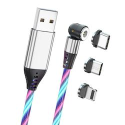 Xmas bonus - 4 x 1m Rainbow LED Flashing Cables - PLUS 6 plugs