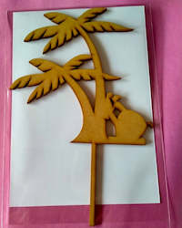 Craft material and supply: Bride and Groom + Palm Tree topper