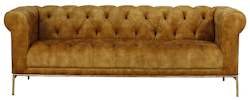 TNC Contemporary Chesterfield 3 Seater Sofa, Mustard