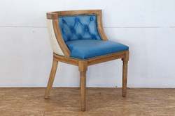 TNC Accent Chair 2105, Leather and Solid Wood