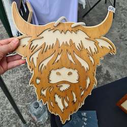 Hairy Coo Sign - READY TO SEND