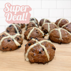 Specialised food: SPECIAL DEAL Hot Cross Bun 4x 6 Pack