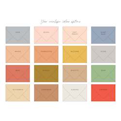 Optional Extras Save The Date: COLOURED ENVELOPE