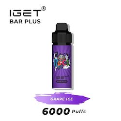 Electronic goods: IGET Bar Plus Vape Kit Grape Ice