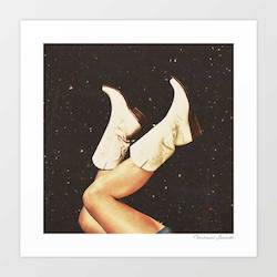 Artist: 'These Boots - Space' Art Print by Vertigo Artography