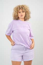 Clothing: Lilac Wahine Embossed T-Shirt