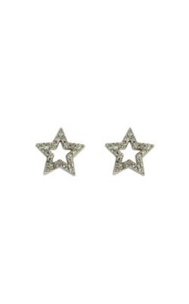 Jewellery: 9k white gold diamond star studs from Walker and Hall Jeweller - Walker & Hall