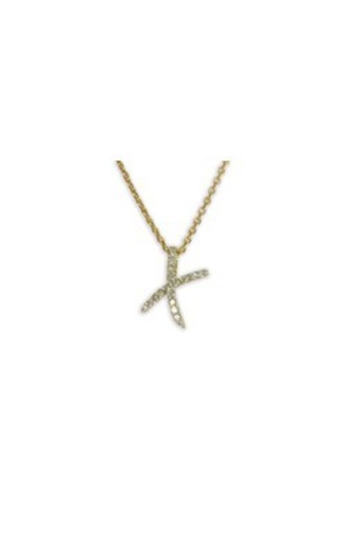 9ct yellow gold diamond kiss pendant from Walker and Hall Jeweller - Walker & Hall
