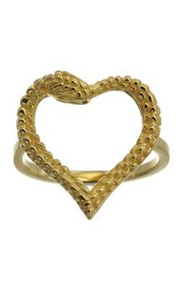 Jewellery: Zoe & Morgan 9ct Snake Heart Ring from Walker and Hall Jeweller - Walker & Hall