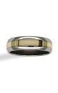 Titanium and 9ct yellow gold men's ring from Walker and Hall Jeweller - Walker & Hall