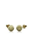 9ct yellow gold plain ball stud earrings from Walker and Hall Jeweller - Walker & Hall