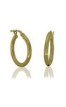 9ct yellow gold round profile hollow hoop earrings - 15mm from Walker and Hall Jeweller - Walker & Hall