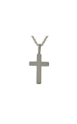 Jewellery: Sterling silver solid cross pendant from Walker and Hall Jeweller - Walker & Hall