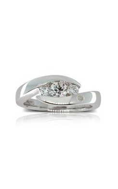 18ct white gold .30ct diamond trilogy ring from Walker and Hall Jeweller - Walker & Hall
