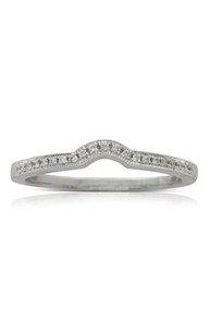 Jewellery: 18ct white gold .08ct curved diamond band from Walker and Hall Jeweller - Walker & Hall