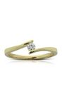 18ct yellow gold .11ct diamond solitaire ring from Walker and Hall Jeweller - Walker & Hall