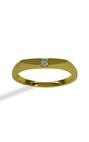 18ct yellow gold square profiled diamond ring from Walker and Hall Jeweller - Wa…