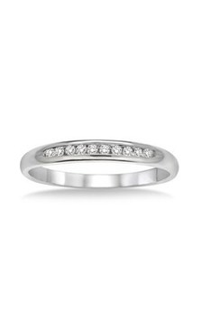 18ct white gold .10ct channel set diamond ring from Walker and Hall Jeweller - Walker & Hall