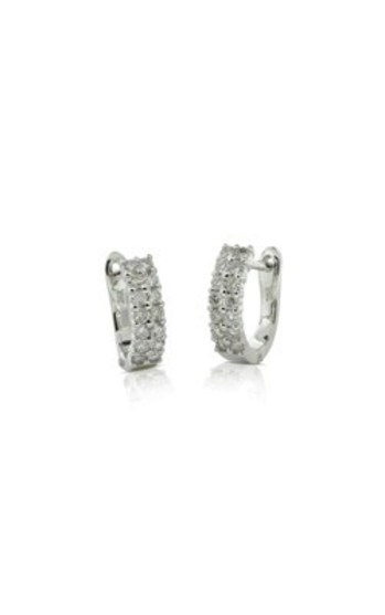 Jewellery: 18ct white gold .50ct two row diamond huggie hoops from Walker and Hall Jeweller - Walker & Hall