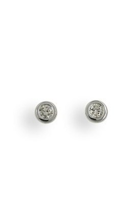 Jewellery: 18ct white gold .20ct rubover diamond studs from Walker and Hall Jeweller - Walker & Hall