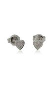 9ct white gold diamond heart studs from Walker and Hall Jeweller - Walker & Hall