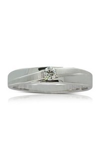 18ct white gold .08ct diamond couple ring - ladies from Walker and Hall Jeweller…
