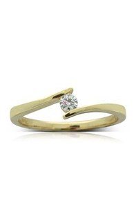 18ct yellow gold .11ct diamond solitaire ring from Walker and Hall Jeweller - Walker & Hall