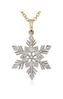 9ct yellow gold .04ct diamond snowflake pendant from Walker and Hall Jeweller - Walker & Hall