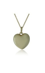 9ct yellow gold heart pendant and chain from Walker and Hall Jeweller - Walker & Hall