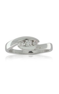 Jewellery: 18ct white gold .24ct diamond trilogy ring from Walker and Hall Jeweller - Walker & Hall