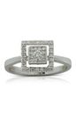 18ct white gold .28ct diamond halo ring from Walker and Hall Jeweller - Walker & Hall