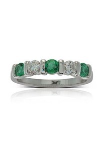 18ct white gold emerald and diamond ring from Walker and Hall Jeweller - Walker & Hall