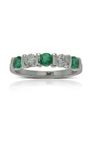 18ct white gold emerald and diamond ring from Walker and Hall Jeweller - Walker & Hall