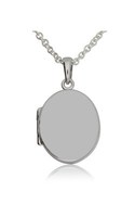 Sterling silver small oval locket from Walker and Hall Jeweller - Walker & Hall