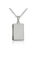 Sterling silver small rectangular locket from Walker and Hall Jeweller - Walker & Hall