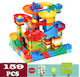 159 Pcs Marble Run Building Blocks, Maze Balls Track Funnel Slide Toys for Kids Compatible with lego duplo
