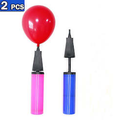 Party Supplies: 2pcs Balloon Pump Hand Held, Inflator Air Pump for Latex Balloons Exercise Balls