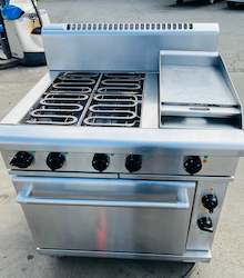 Waldorf 800 Series RN8613E - 900mm Electric Range Static Oven with Burners and Gridle