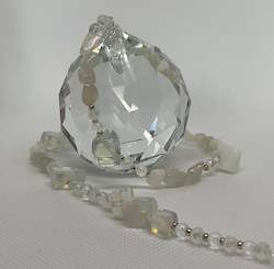 Hanging Crystals: Large Hanging Crystal-Moonstone