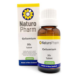 Homeopathy: NATURO PHARM GELSEMIUM 30C TAB