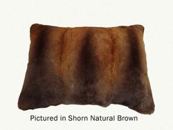 Shorn possum fur pillow cover