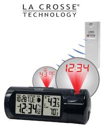 Partial Wireless Weather Stations: La Crosse Projection Alarm Clock Outdoor Temperature (616-143)